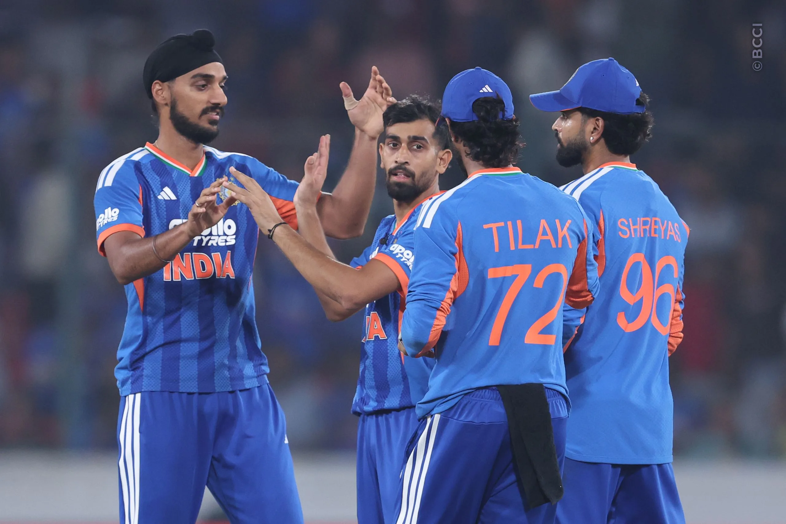 Prince Yadav of India  celebrates the wicket of Shimron Hetmyer of West Indies during the 4th T20I match between India and West Indies at the Rajiv Gandhi International Stadium, Hyderabad, India on October 14, 2026.Photo: Pankaj Nangia / CREIMAS for BCCI