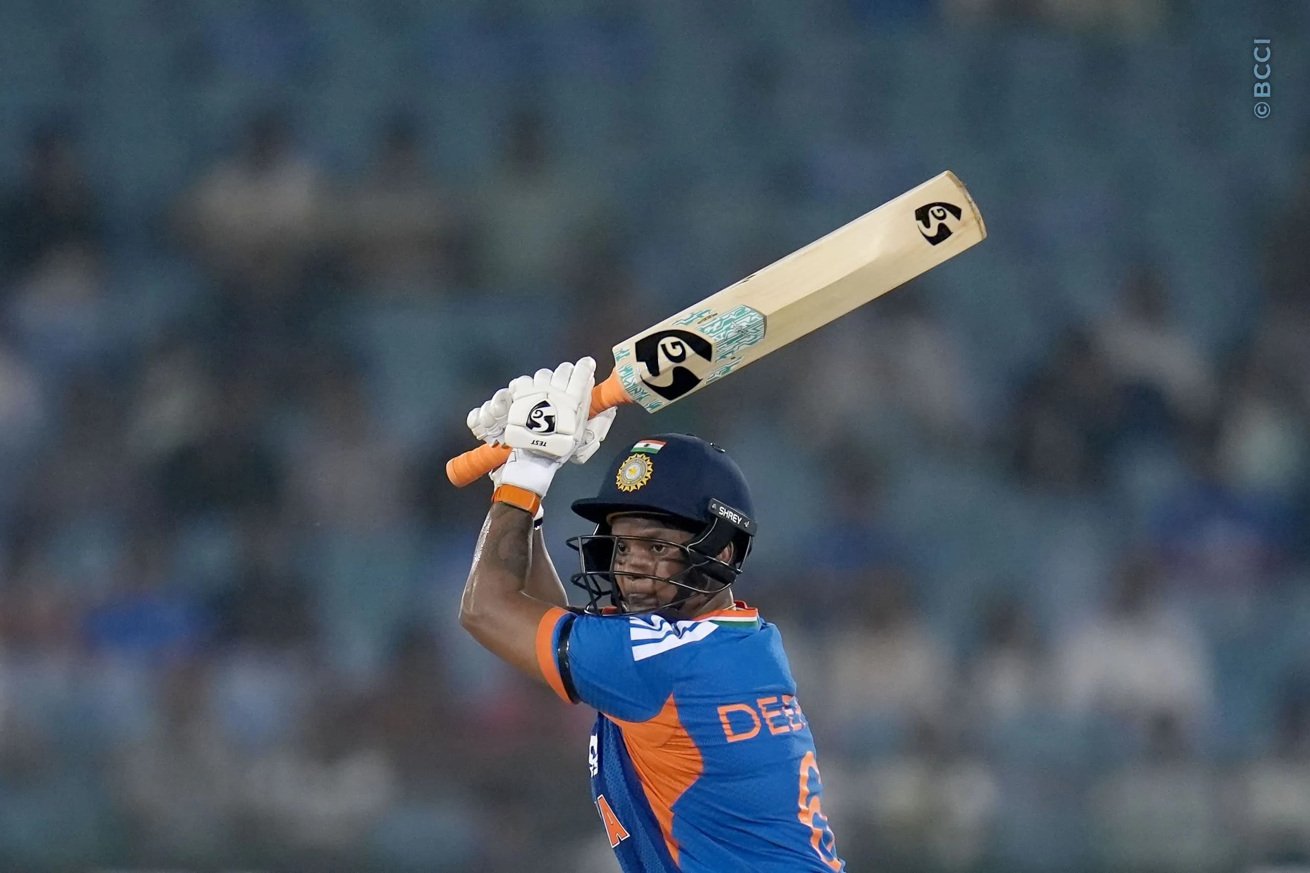 Deepti Sharma of India during the 1st T20I match between India Women and Zimbabwe Women at the Shaheed Veer Narayan Singh International Stadium, Raipur, India on October 16, 2026.Photo: Faheem Hussain / CREIMAS for BCCI