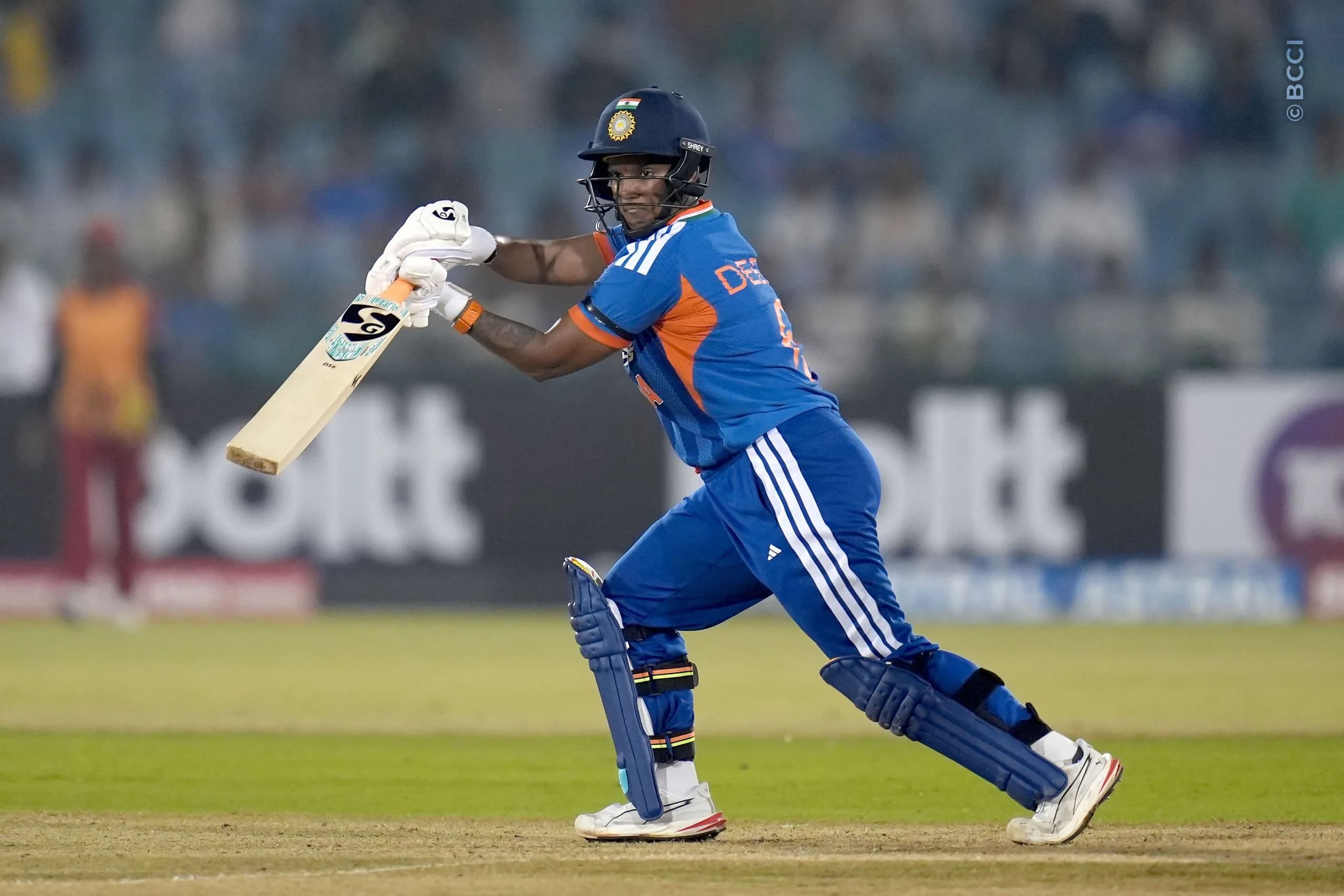 Deepti Sharma of India during the 1st T20I match between India Women and Zimbabwe Women at the Shaheed Veer Narayan Singh International Stadium, Raipur, India on October 16, 2026.Photo: Faheem Hussain / CREIMAS for BCCI