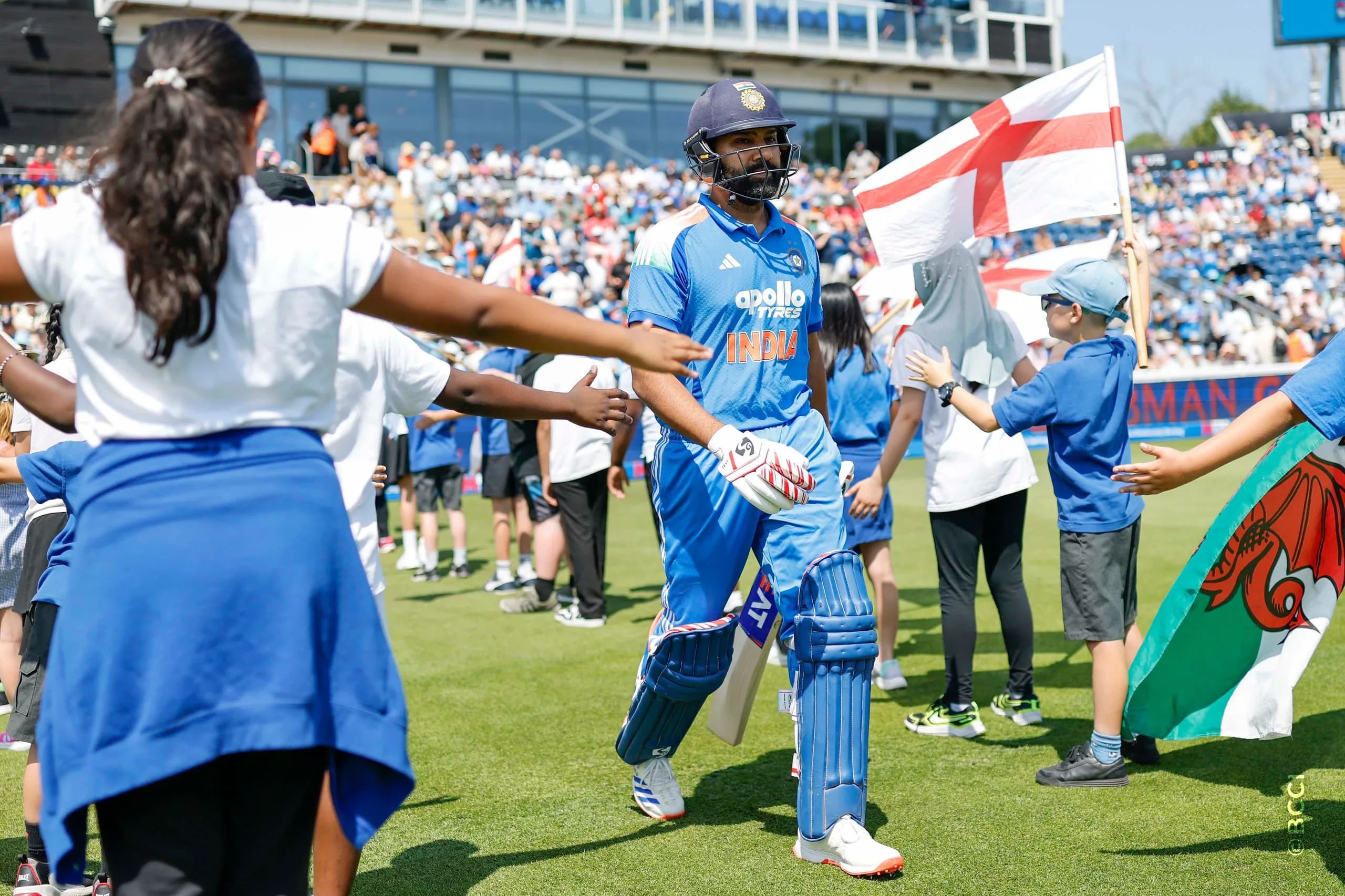 Rohit Sharma of India during the 2nd ODI match between England and India at the Sophia Gardens, Cardiff, Wales on July 16, 2026.Photo: Deepak Malik / CREIMAS for BCCI