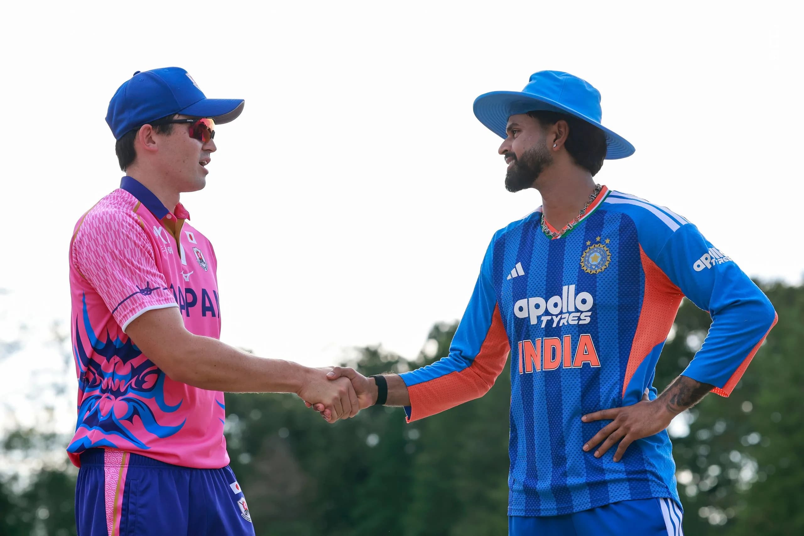 Shreyas Iyer of India at toss during the Only T20I match between Japan and India at Sano Cricket Ground, Sano, Japan, on September 22, 2026.

Photo:  Deepak Malik / CREIMAS for BCCI