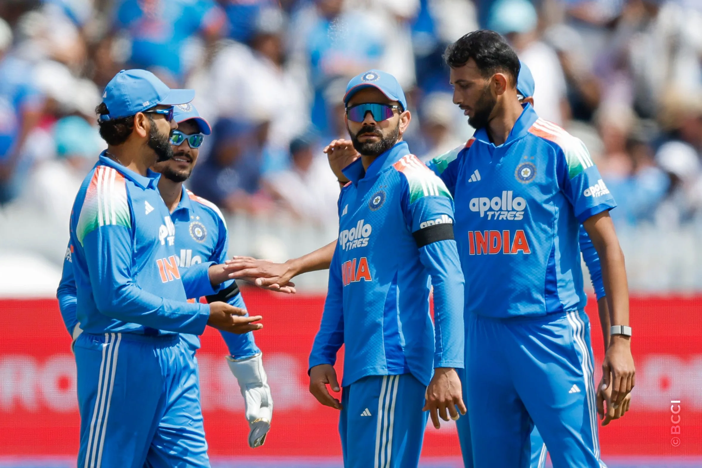 Prasidh Krishna of India celebrates the wicket of Jacob Bethell during the 3rd ODI International match between England and India at the Lord's Cricket Ground, London, England on July 19, 2026.Photo: Deepak Malik / CREIMAS for BCCI