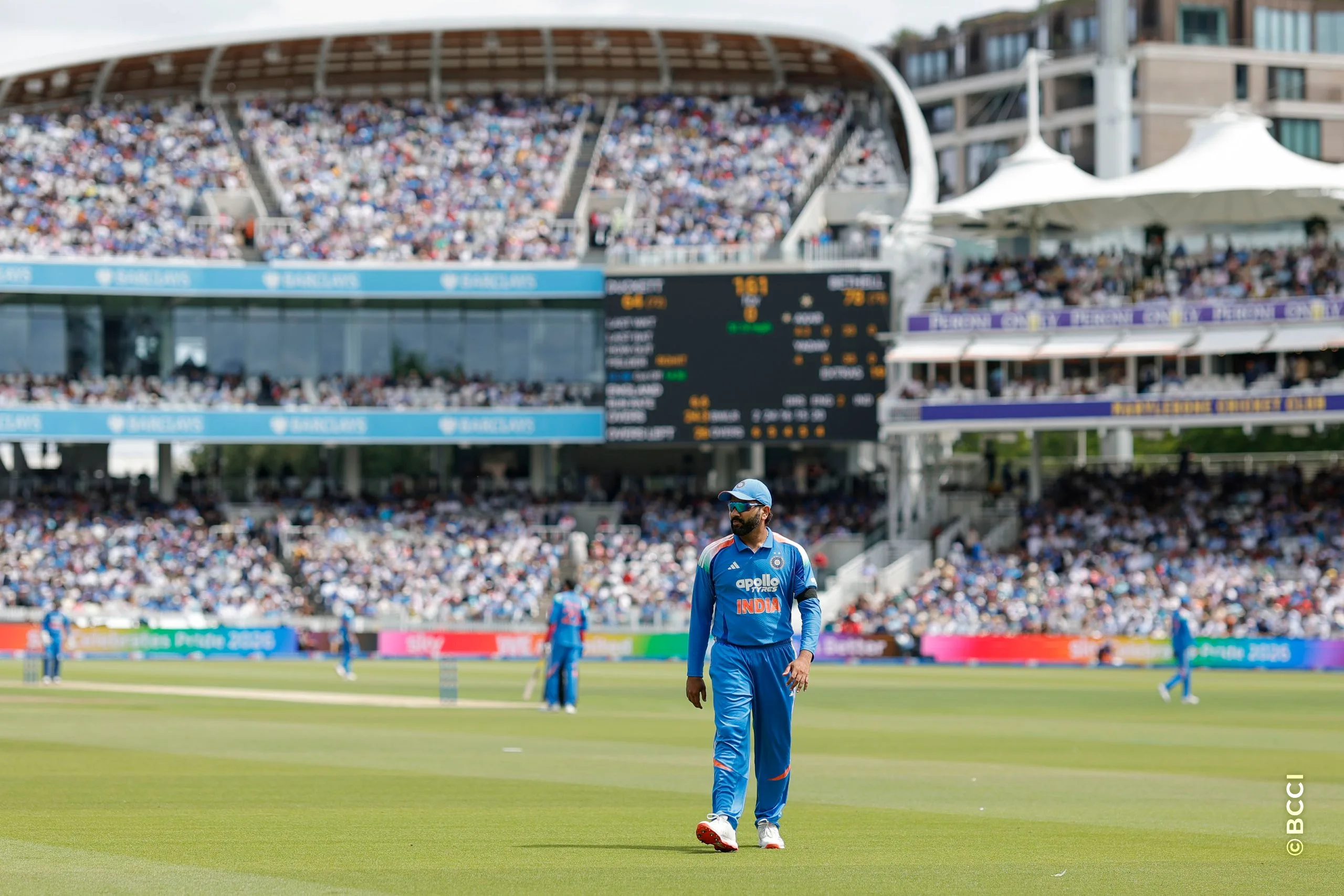 Rohit Sharma of India during the 3rd ODI International match between England and India at the Lord's Cricket Ground, London, England on July 19, 2026.Photo: Deepak Malik / CREIMAS for BCCI
