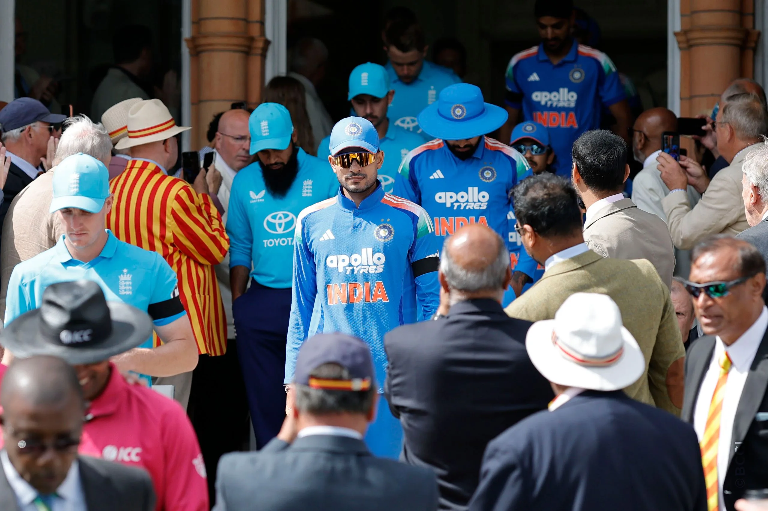 Shubman Gill (C) of India during the 3rd ODI International match between England and India at the Lord's Cricket Ground, London, England on July 19, 2026.Photo: Deepak Malik / CREIMAS for BCCI