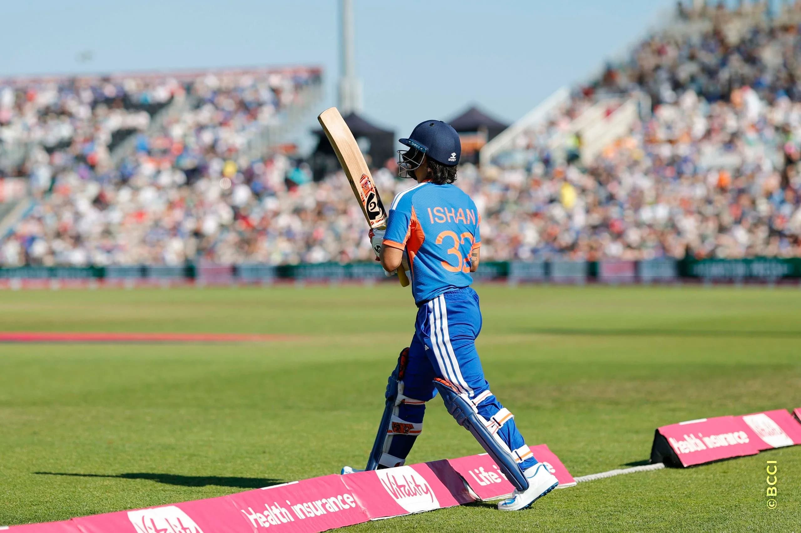 Ishan Kishan of India during the 5th T20 International match between England and India at The Rose Bowl, Southampton, England on July 11, 2026.Photo: Deepak Malik / CREIMAS for BCCI