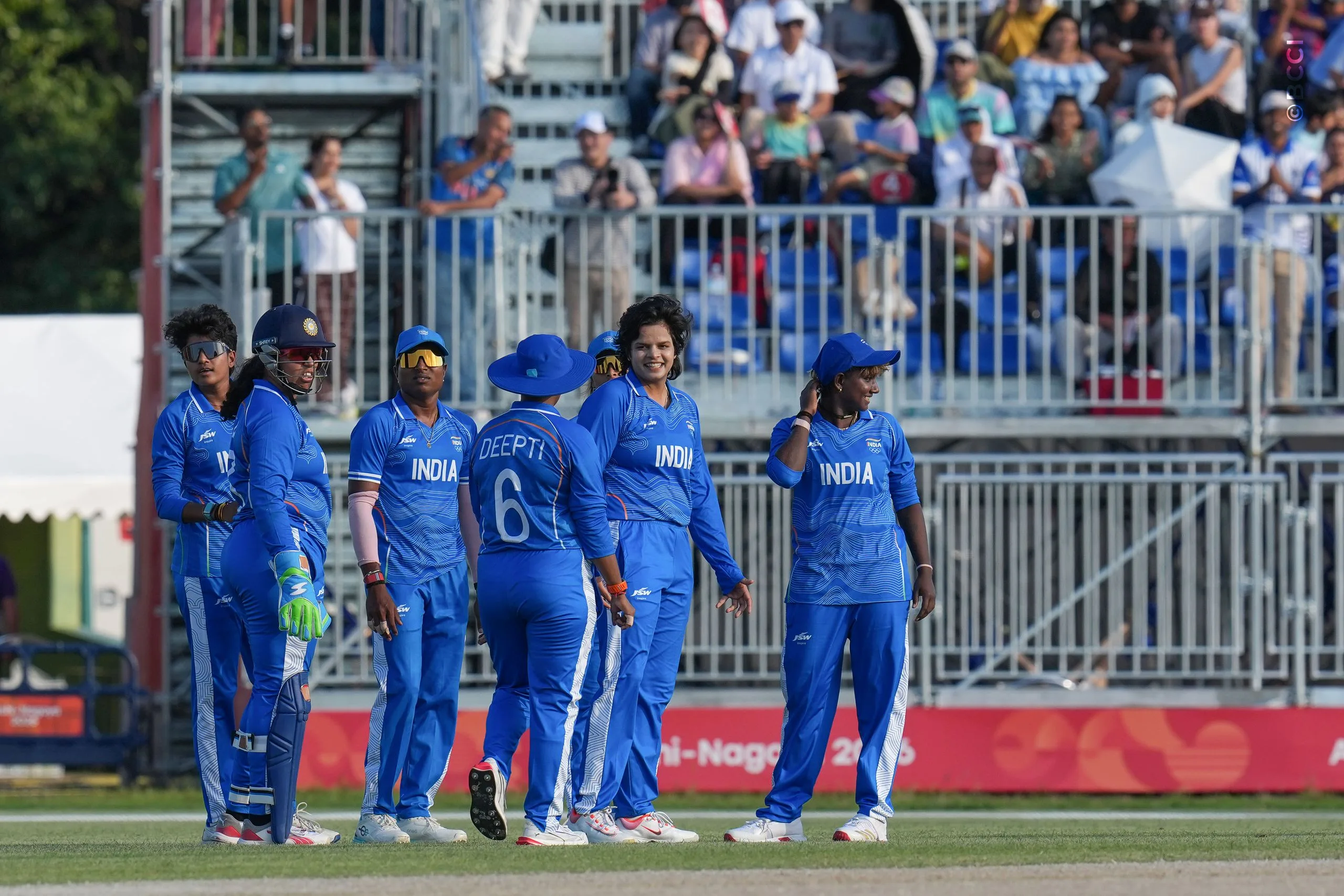 Shafali Verma of India celebrates the wicket of Hasini Perera of Sri Lanka   during the The Final match between Sri Lanka Women and India Women at Korogi Sports Park, Nisshin, Japan, on September 22, 2026.

Photo: CREIMAS for BCCI