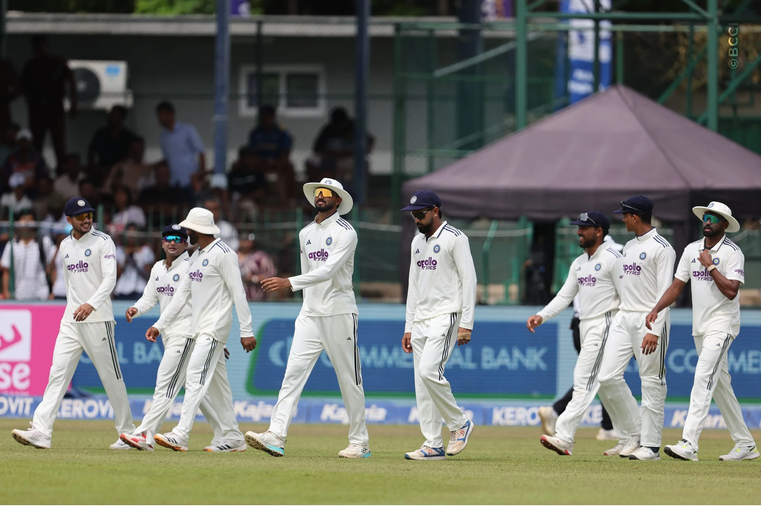 India players during Day 4 of the 2nd Test match between Sri Lanka and India at the Sinhalese Sports Club Ground, Colombo, Sri Lanka, on August 26, 2026.


Photo by Pankaj Nangia / CREIMAS for BCCI