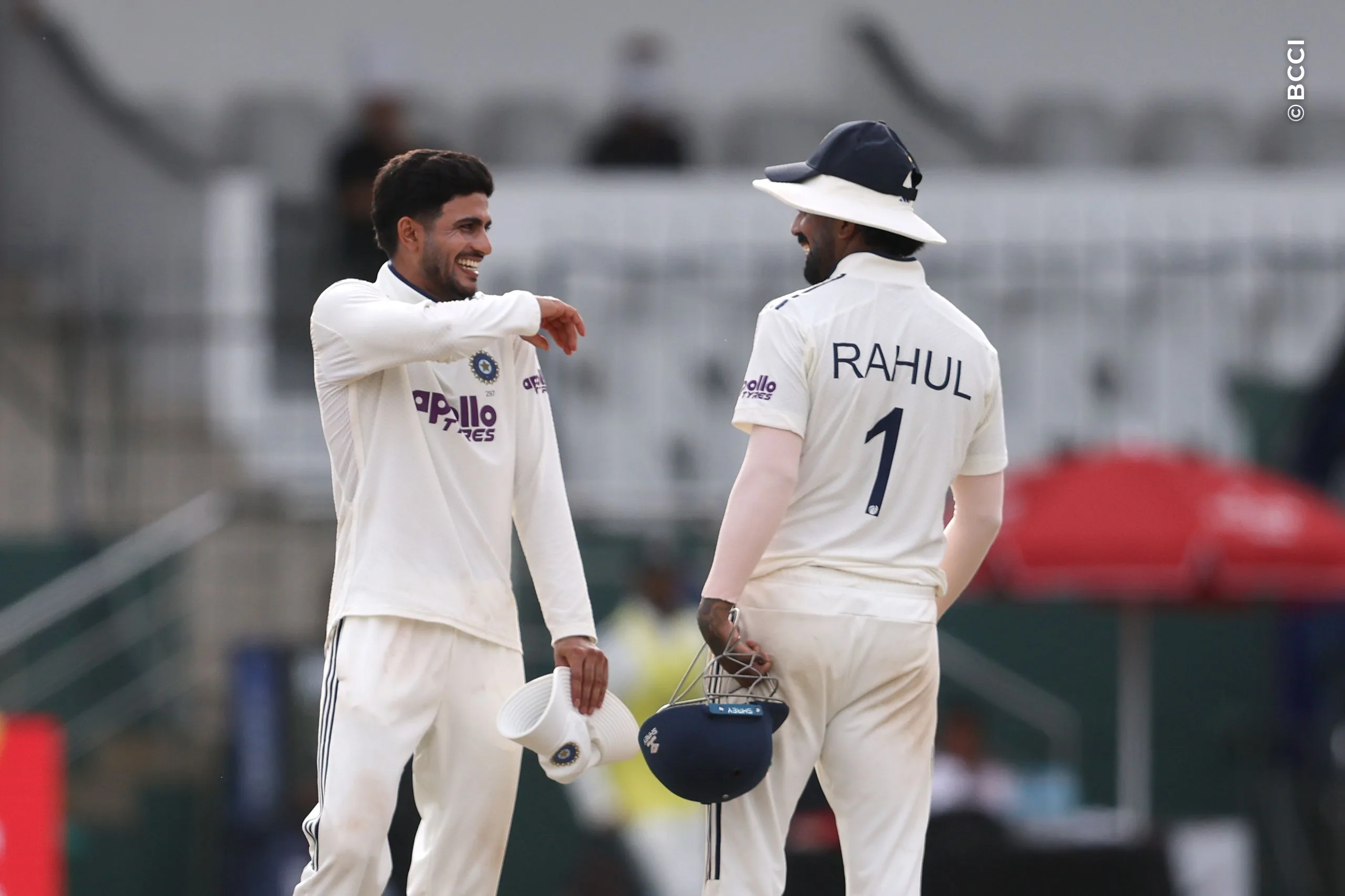 Shubman Gill of India and KL Rahul of India during Day 5 of the 2nd Test match between Sri Lanka and India at the Sinhalese Sports Club Ground, Colombo, Sri Lanka, on August 27, 2026.


Photo by Pankaj Nangia / CREIMAS for BCCI