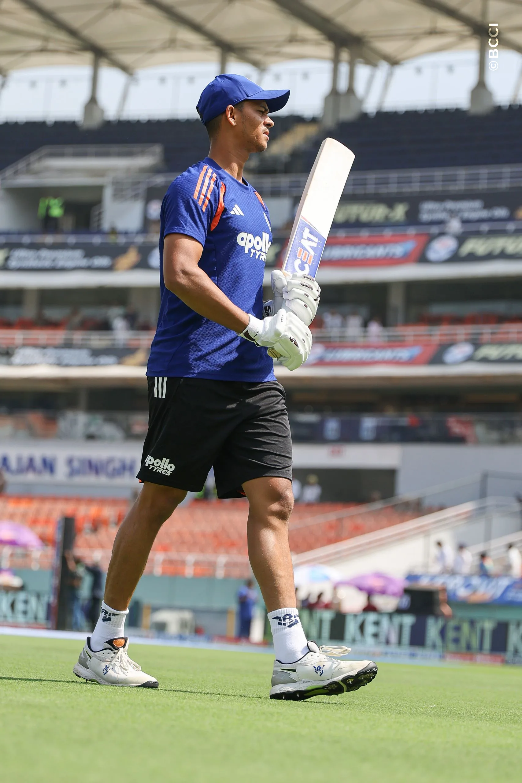 Yashasvi Jaiswal of India prior to the 3rd ODI match between India and West Indies at the PCA International Cricket Stadium, Ground A, New Chandigarh, India on October 3, 2026.

Photo: Pankaj Nangia / CREIMAS for BCCI