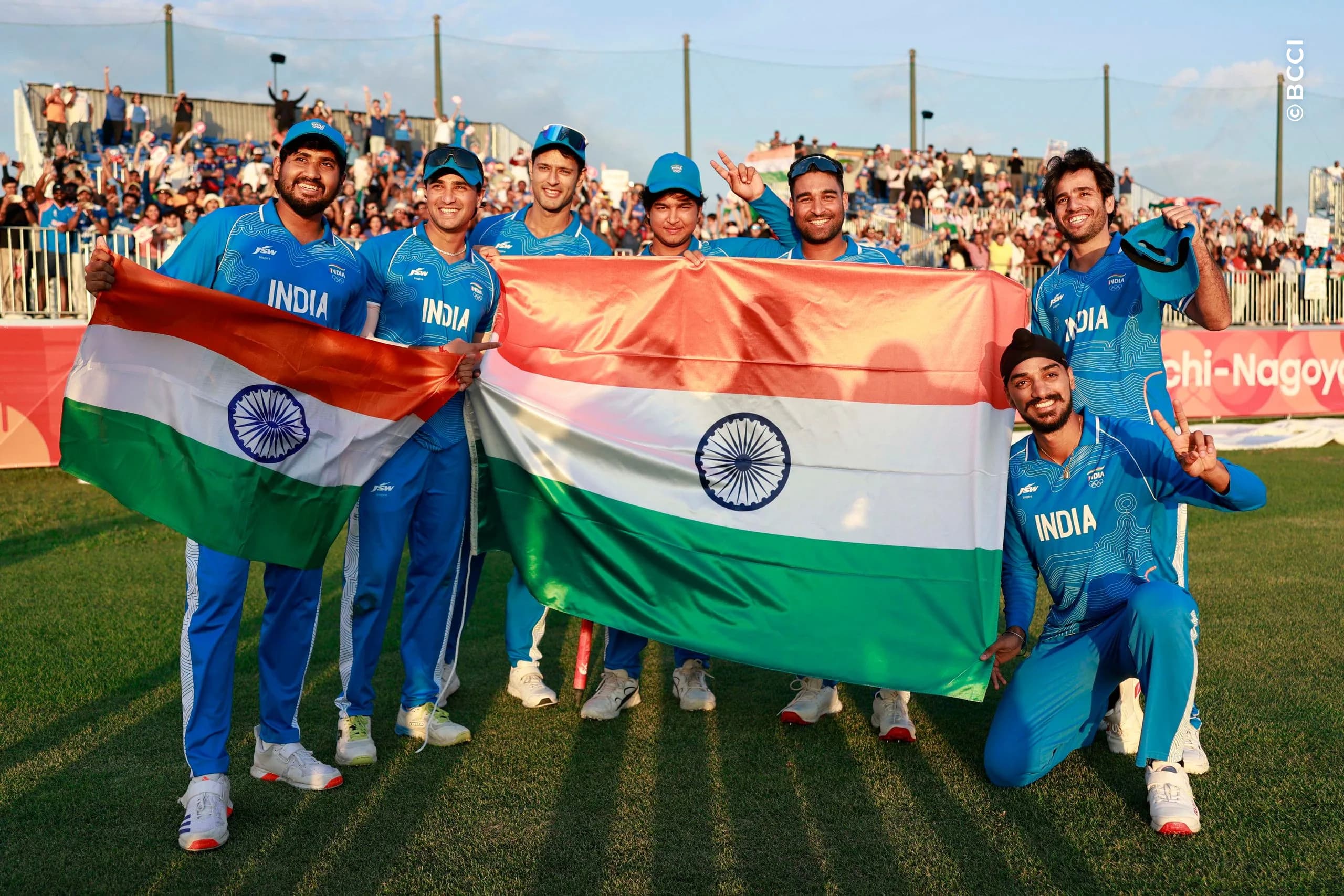 India team players during the Final match between the Pakistan and India at Korogi Sports Park, Nisshin, Japan, on October 3, 2026.Photo:  Deepak Malik / CREIMAS for BCCI