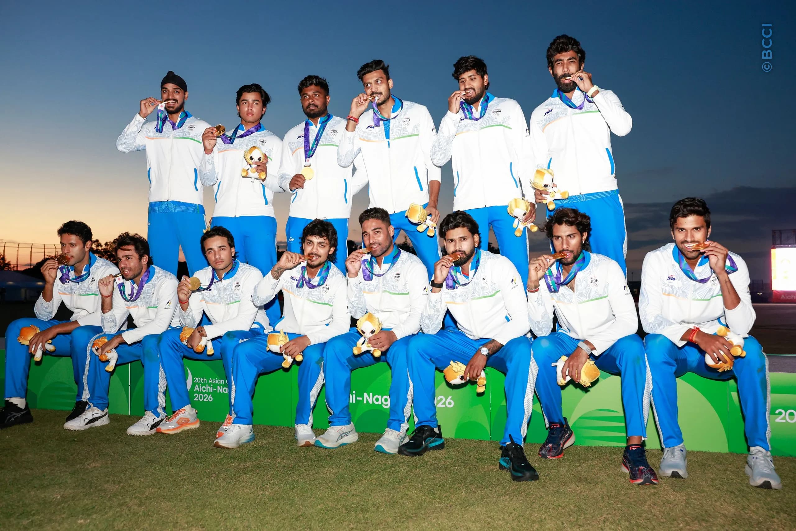 India team players during the Final match between the Pakistan and India at Korogi Sports Park, Nisshin, Japan, on October 3, 2026.

Photo:  Deepak Malik / CREIMAS for BCCI