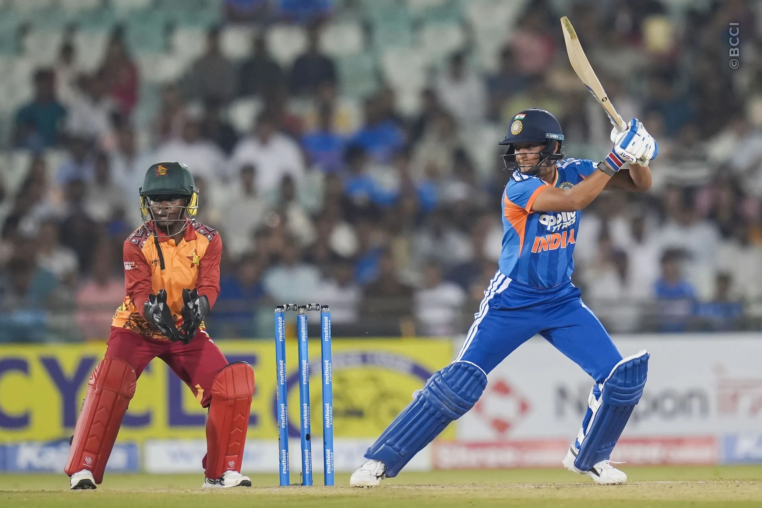Harmanpreet Kaur of India during the 3rd T20I match between India Women and Zimbabwe Women at the Shaheed Veer Narayan Singh International Stadium, Raipur, India on October 20, 2026.Photo: Faheem Hussain / CREIMAS for BCCI