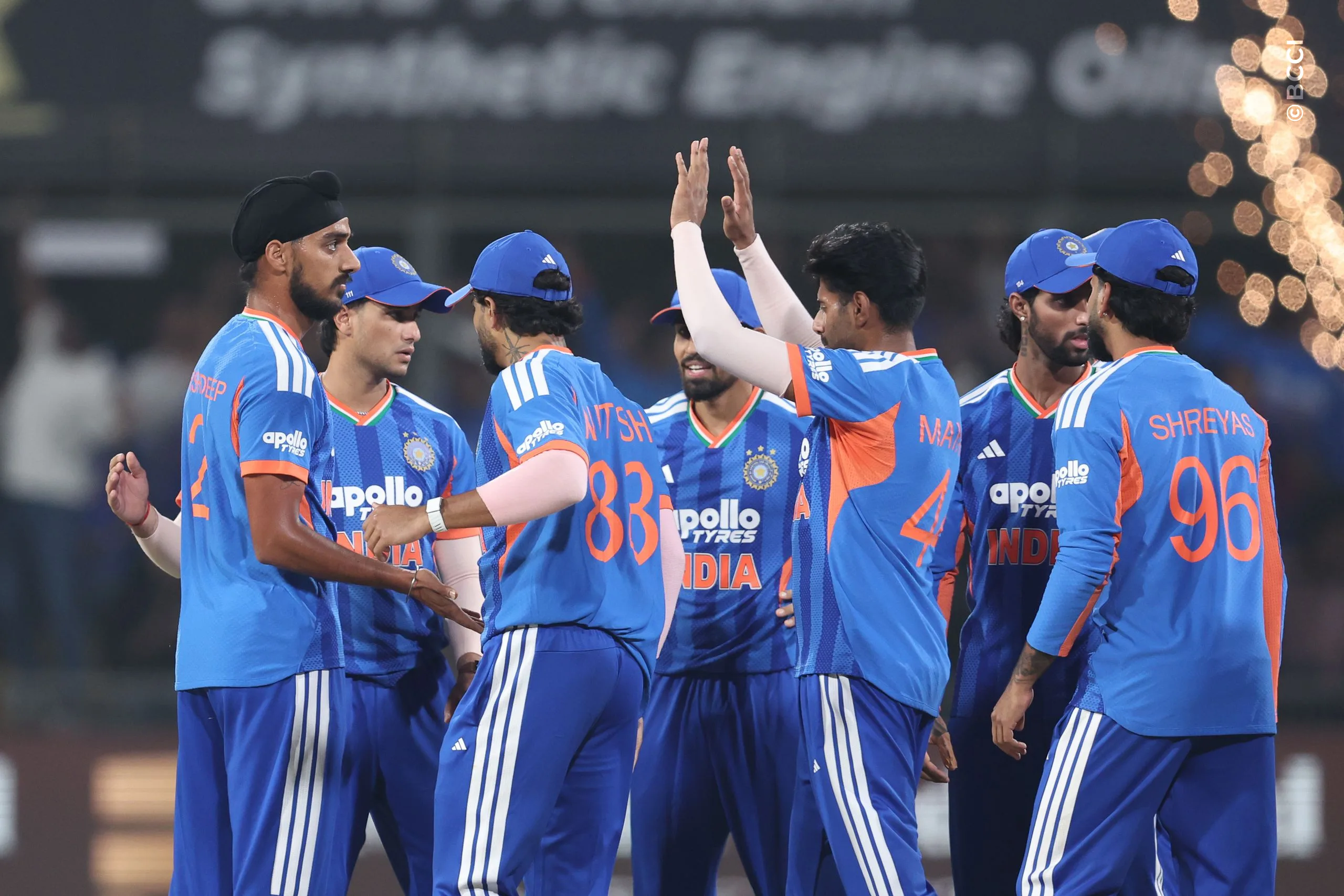 Arshdeep Singh of India  celebrates the wicket of Shai Hope of West Indies during the 3rd T20I match between India and West Indies at the Holkar Stadium, Indore, India on October 11, 2026.Photo: Pankaj Nangia / CREIMAS for BCCI