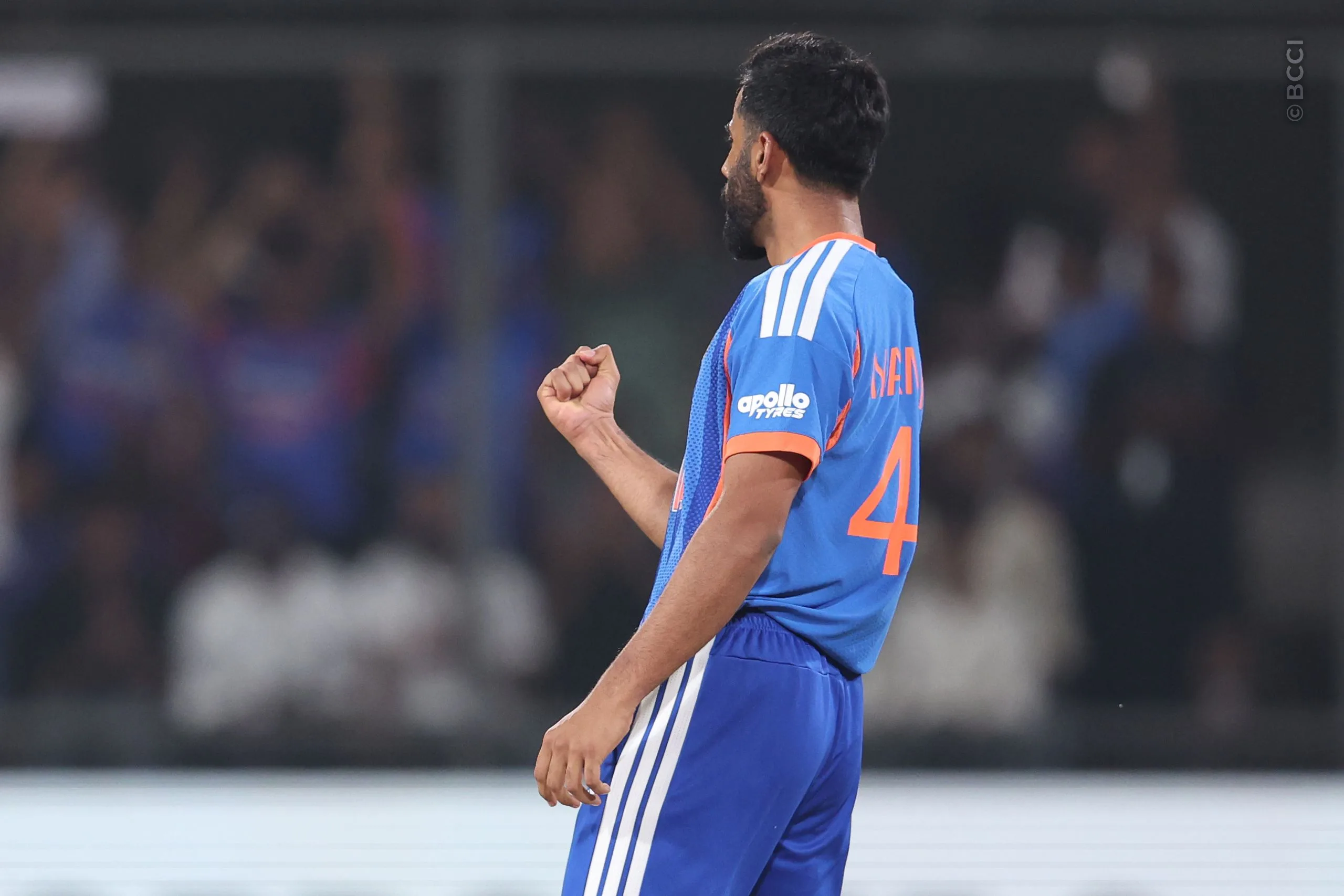Naman Dhir of India celebrates the wicket of Shimron Hetmyer of West Indies during the 3rd T20I match between India and West Indies at the Holkar Stadium, Indore, India on October 11, 2026.Photo: Pankaj Nangia / CREIMAS for BCCI
