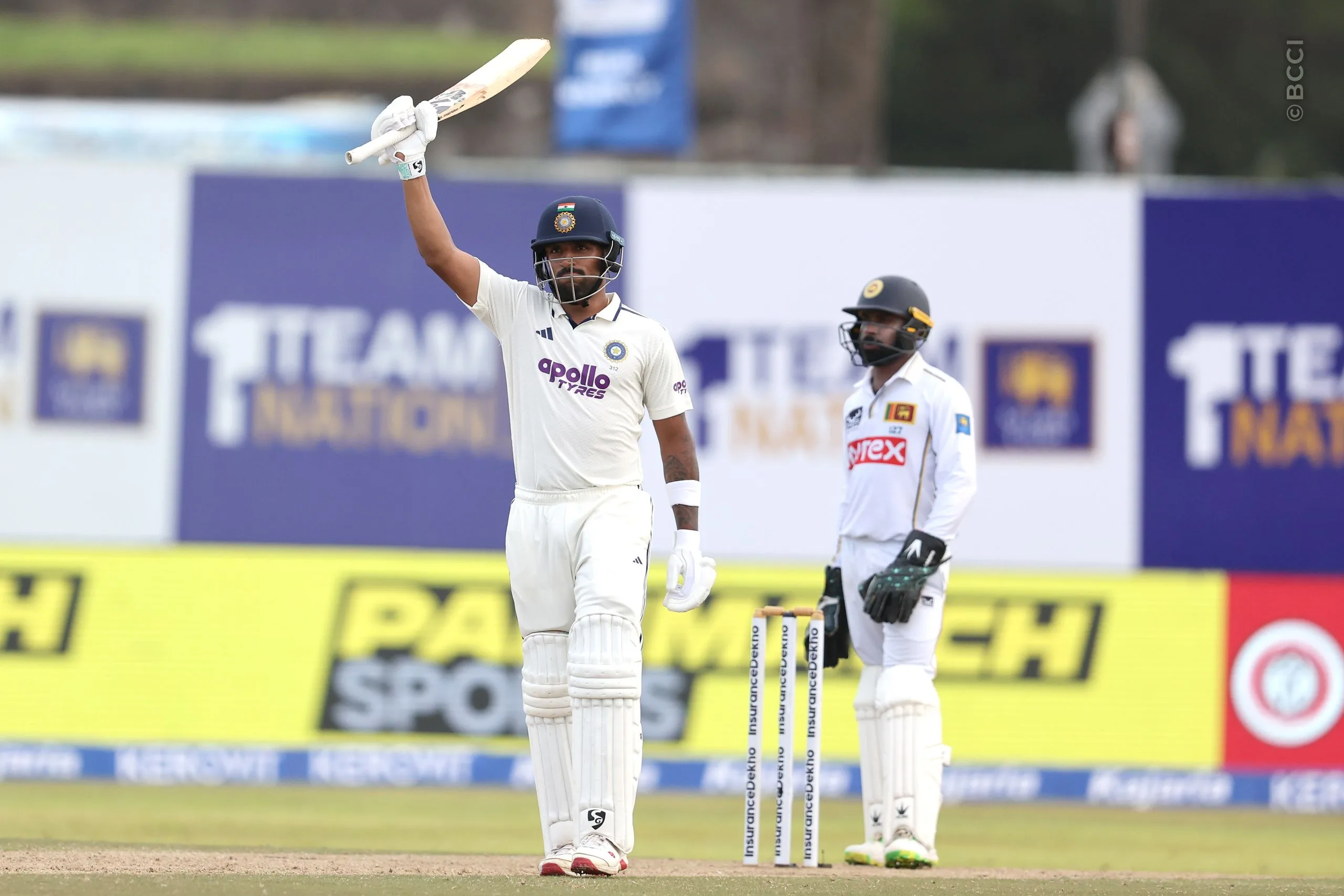 Dhruv Jurel of India celebrates after scoring a fifty during Day 2 of the 1st Test match between Sri Lanka and India at the Galle International Stadium, Galle, Sri Lanka, on August 16, 2026.


Photo by Pankaj Nangia / CREIMAS for BCCI