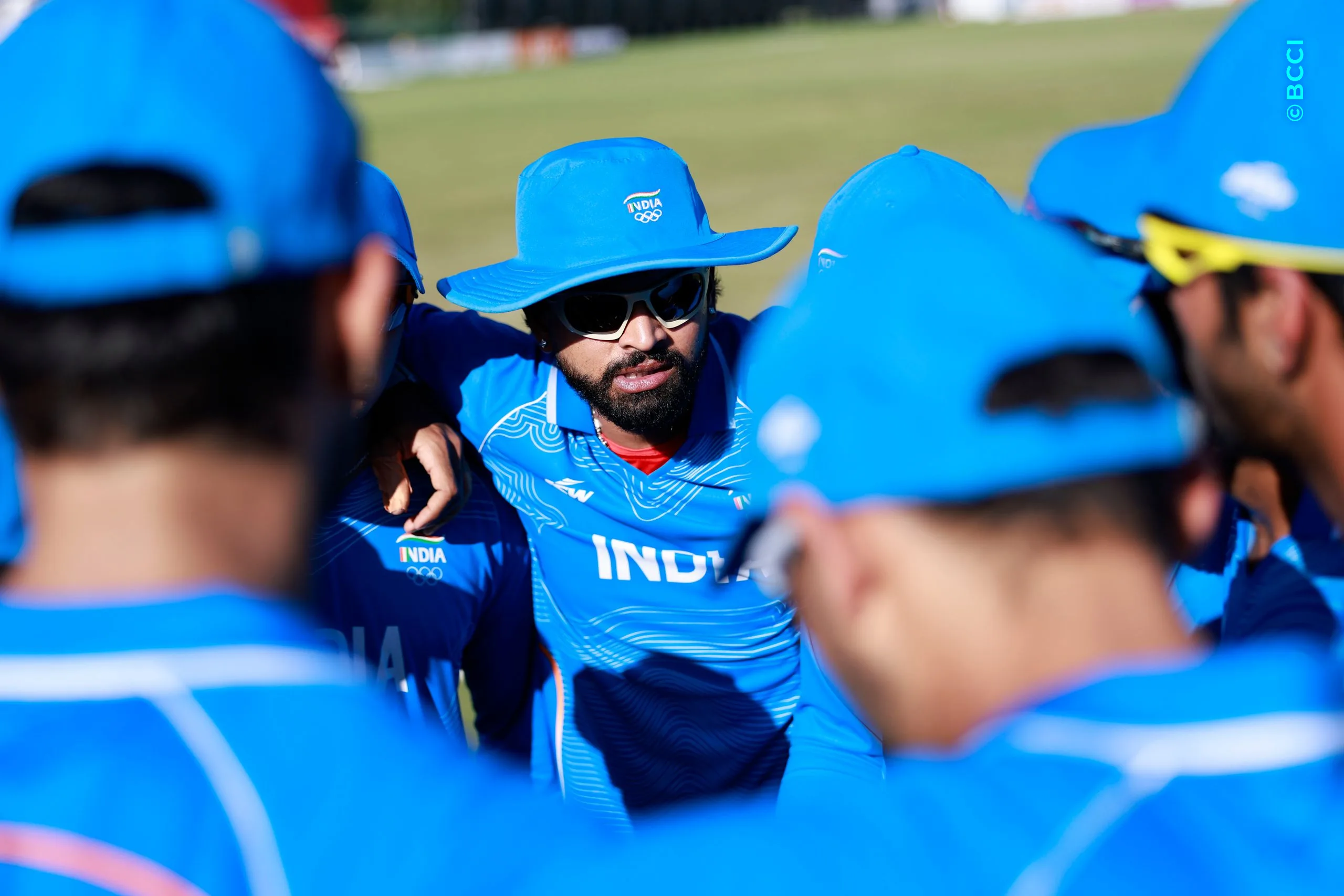 Shreyas Iyer of India with team players during the Semi-Final match between the India and the Sri Lanka at Korogi Sports Park, Nisshin, Japan, on October 1, 2026.

Photo:  Deepak Malik / CREIMAS for BCCI