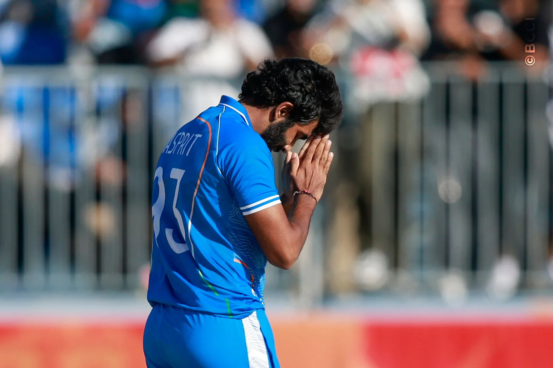 Jasprit Bumrah of India celebrates the wicket of Sohan de Livera during the Semi-Final match between the India and the Sri Lanka at Korogi Sports Park, Nisshin, Japan, on October 1, 2026.

Photo:  Deepak Malik / CREIMAS for BCCI