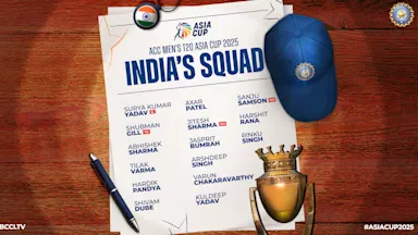 India's squad for ACC Asia Cup 2025 announced