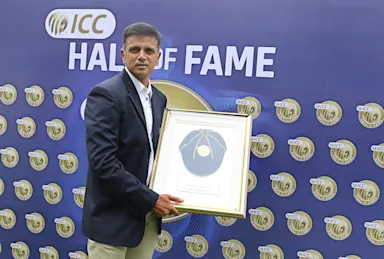 Rahul Dravid formally inducted into ICC Hall of Fame