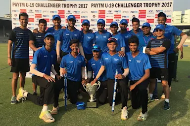 India Blue beat Sri Lanka BP XI to lift the Paytm U19 Challenger Trophy