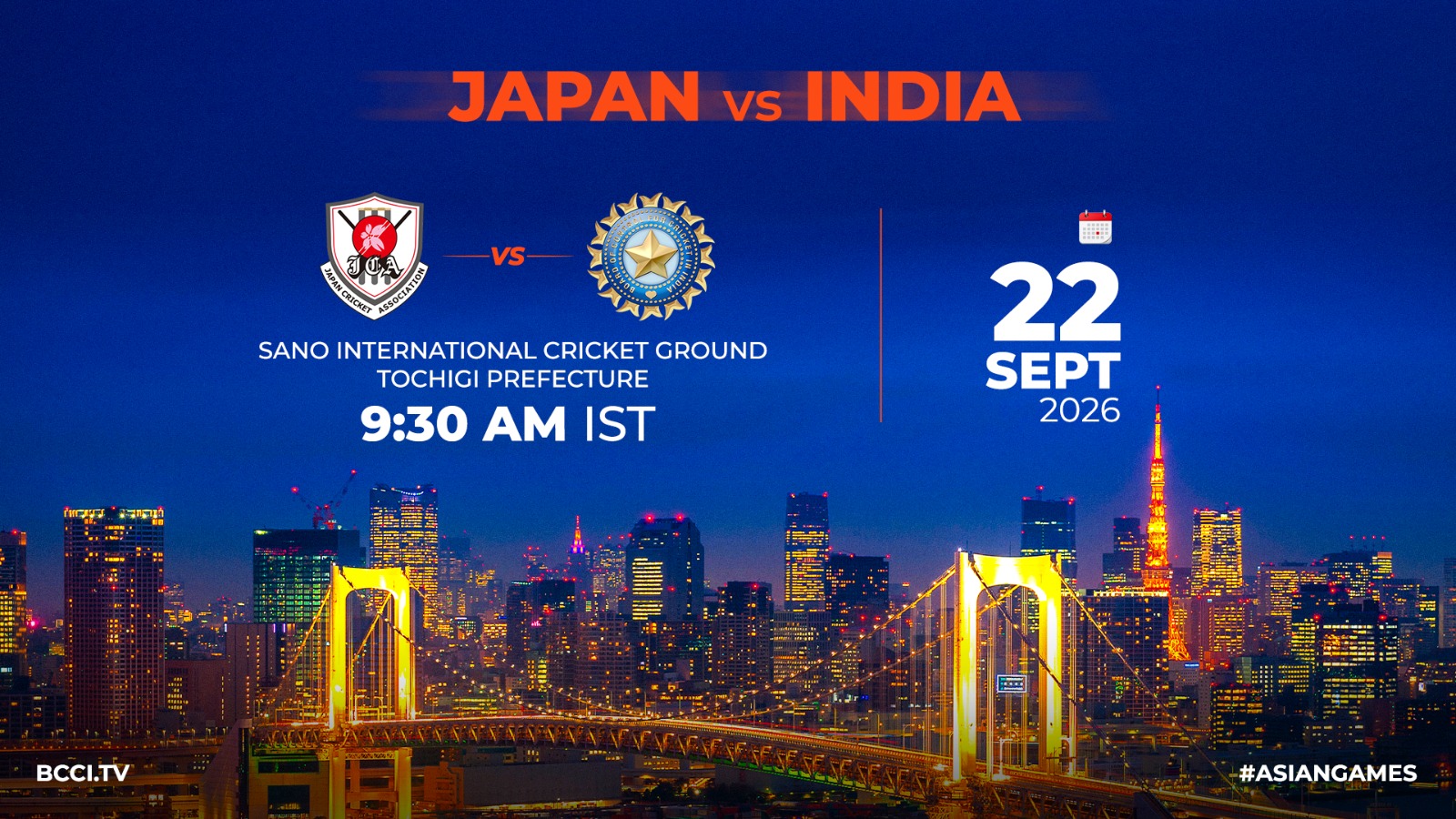 India to play Japan in historic T20I in Sano