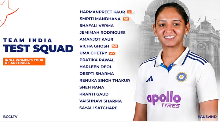 India’s squad for Test against Australia Women & India A squad for ACC Rising Stars Asia Cup announced